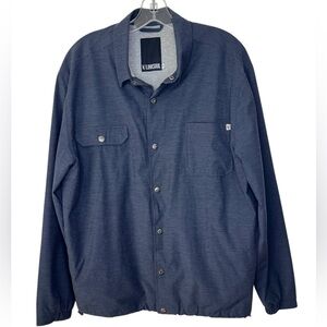 Linksoul Men’s Navy Snap Shirt Jacket Shacket Lined - Medium